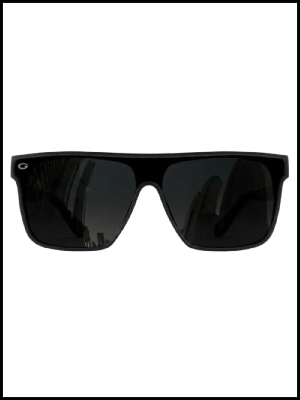 Polarized Shield Sunglasses Flat Top Oversized Square Lens UV400 TR90